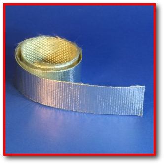 Heat Resistant Tape - high temperature Aluminum coated fiberglass radiant heat reflective